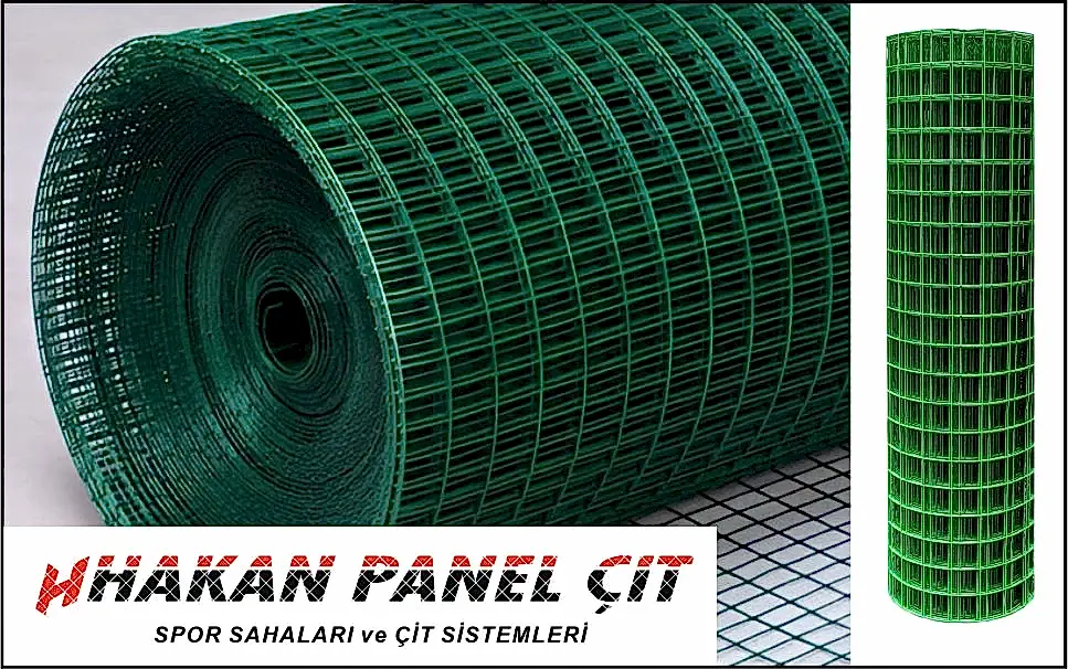 Puntalı Tel Çit PVC Kaplı Tel 12 x12mm 150 cm 25 mt