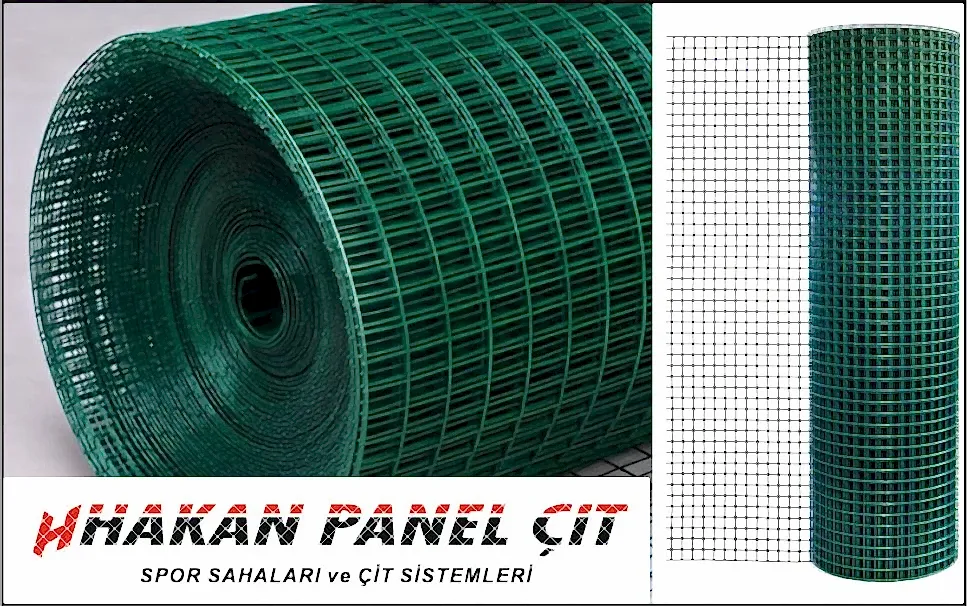 Puntalı Tel Çit PVC Kaplı Tel 12x12mm 120 cm 25 mt